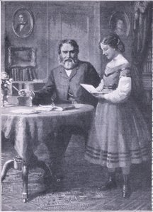 A gyermekköltő Edittel: Longfellow a lányával